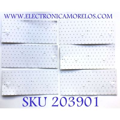 KIT DE LEDS ORIGINAL PARA TV TCL 16 PIEZAS / NUMERO DE PARTE 4C-LB55C8-HR / 4C-LB55C8-HR08F / 4C-LB55C8-HR07F / 4C-LB55C8-HR06F / 4C-LB55C8-HR05F / 00WV8/M80DQ9D / PANEL LVU550NDHL / ST5461D10-5 / MODELO 55R635 / 55R635-CA